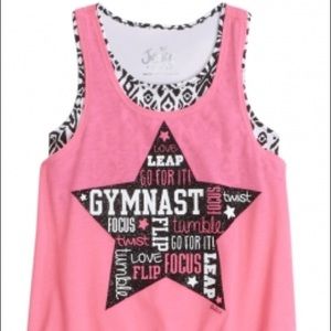 Girls gymnast tank and sports bra